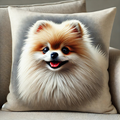 Basic Pomeranian Print Pillow